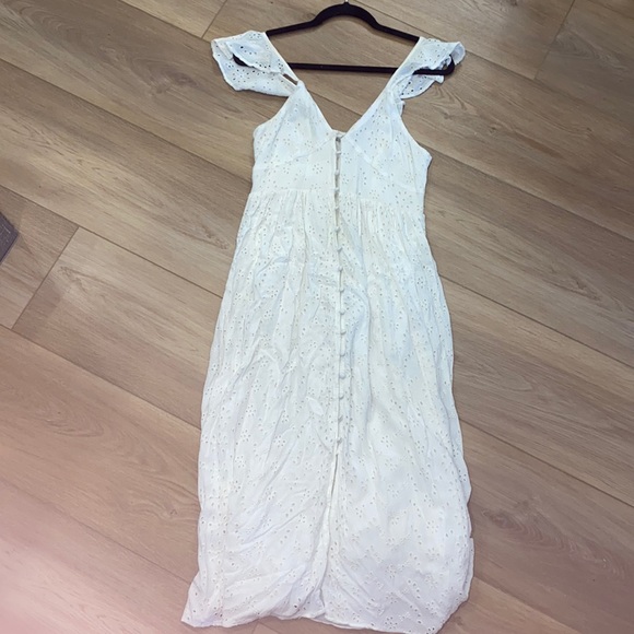 COPY - White full length summer dress - Picture 2 of 4